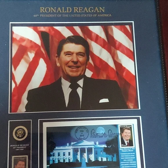 Official USPS President Ronald Reagan Wall decor ...like new - Picture 1 of 12